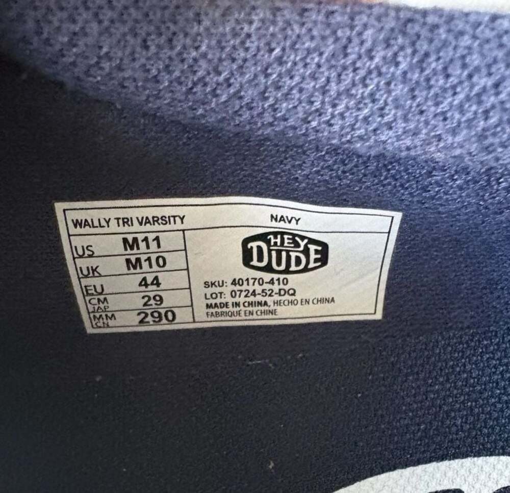 Hey Dude Wally Tri Varsity Navy Men's Casual Slip-on Shoes - Picture 4 of 7